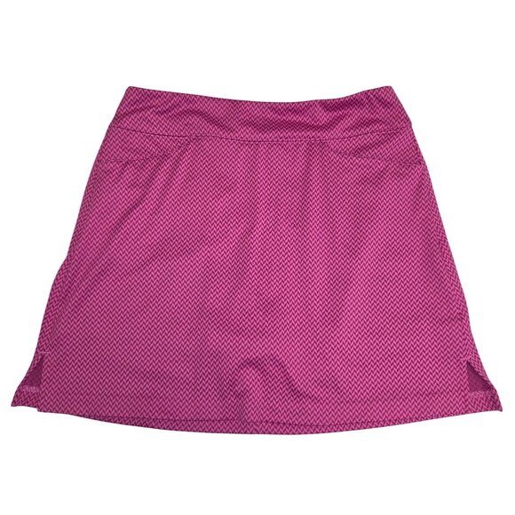 Lady Hagen Womens Golf Skort Size 8 Pink Chevron Pattern Polyester & Spandex 389 - Picture 1 of 9